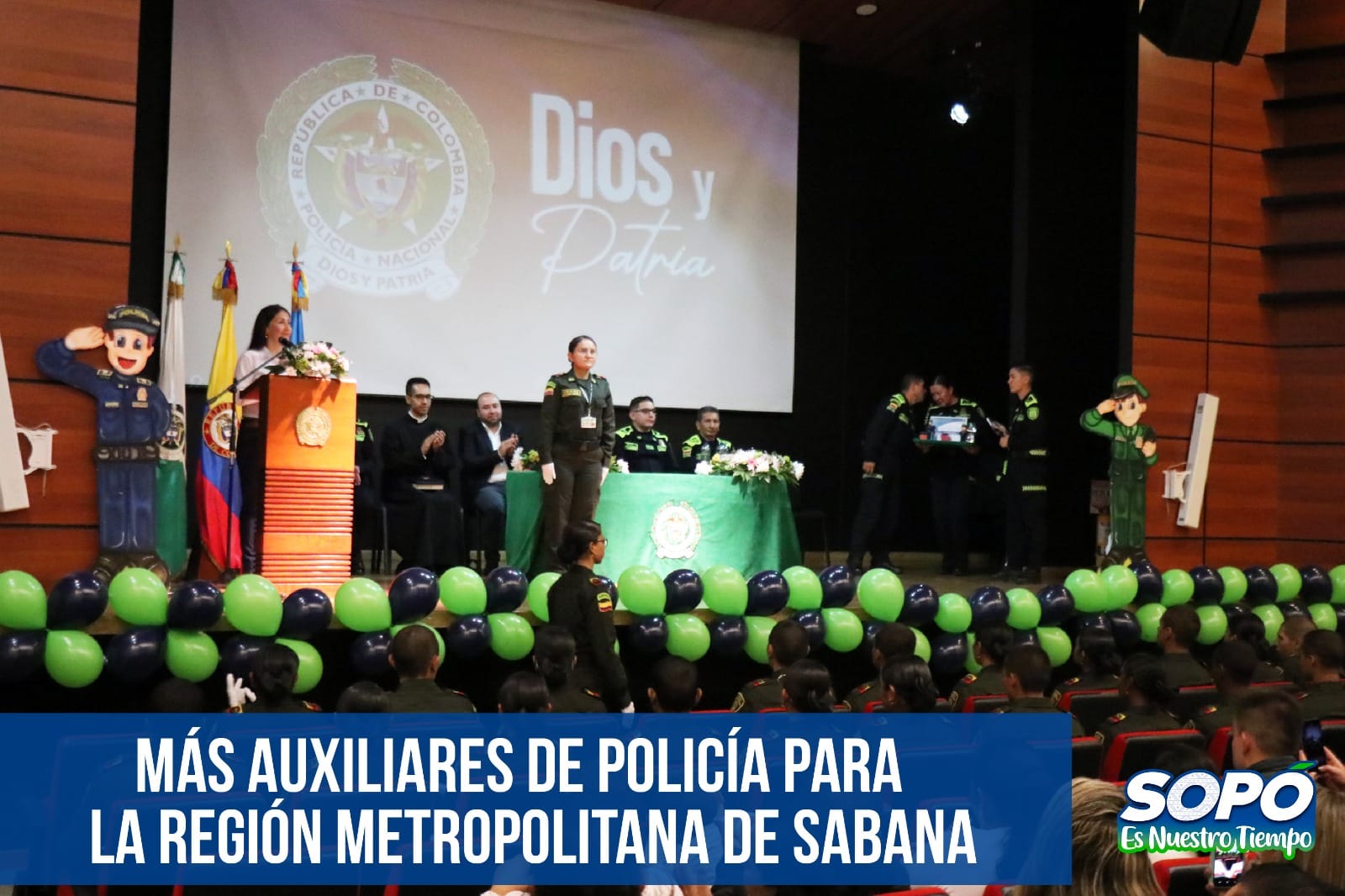Sopó fue sede de la graduación de Auxiliares de la Policía para la Región Metropolitana de Sabana